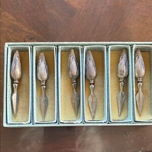 Sterling silver Corn Cob stickers Set of 6